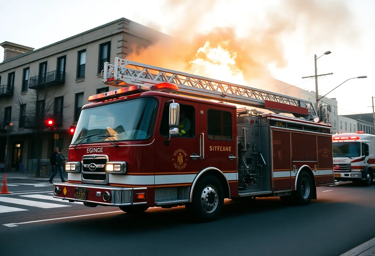 Firefighters from Florence Fire Department responding to a fire incident