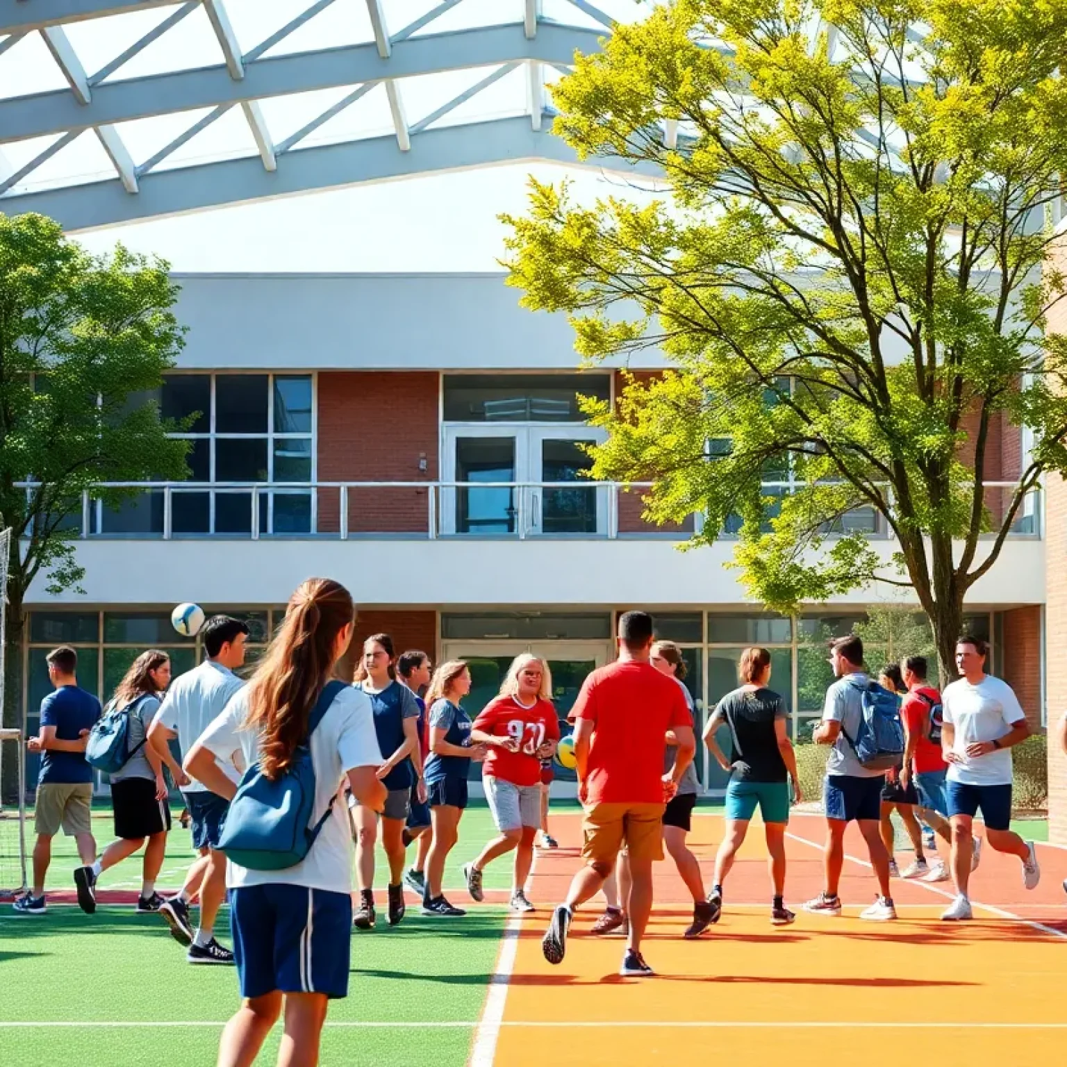 Students participating in sports activities at Francis Marion University.