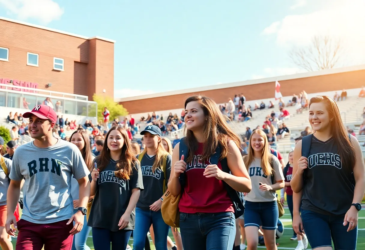 Student-athletes at Francis Marion University engaging in sports activities