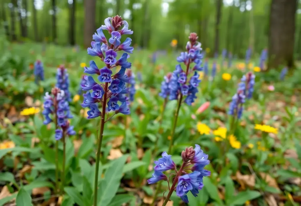 Georgia false indigo plant in a forest park in Florence County