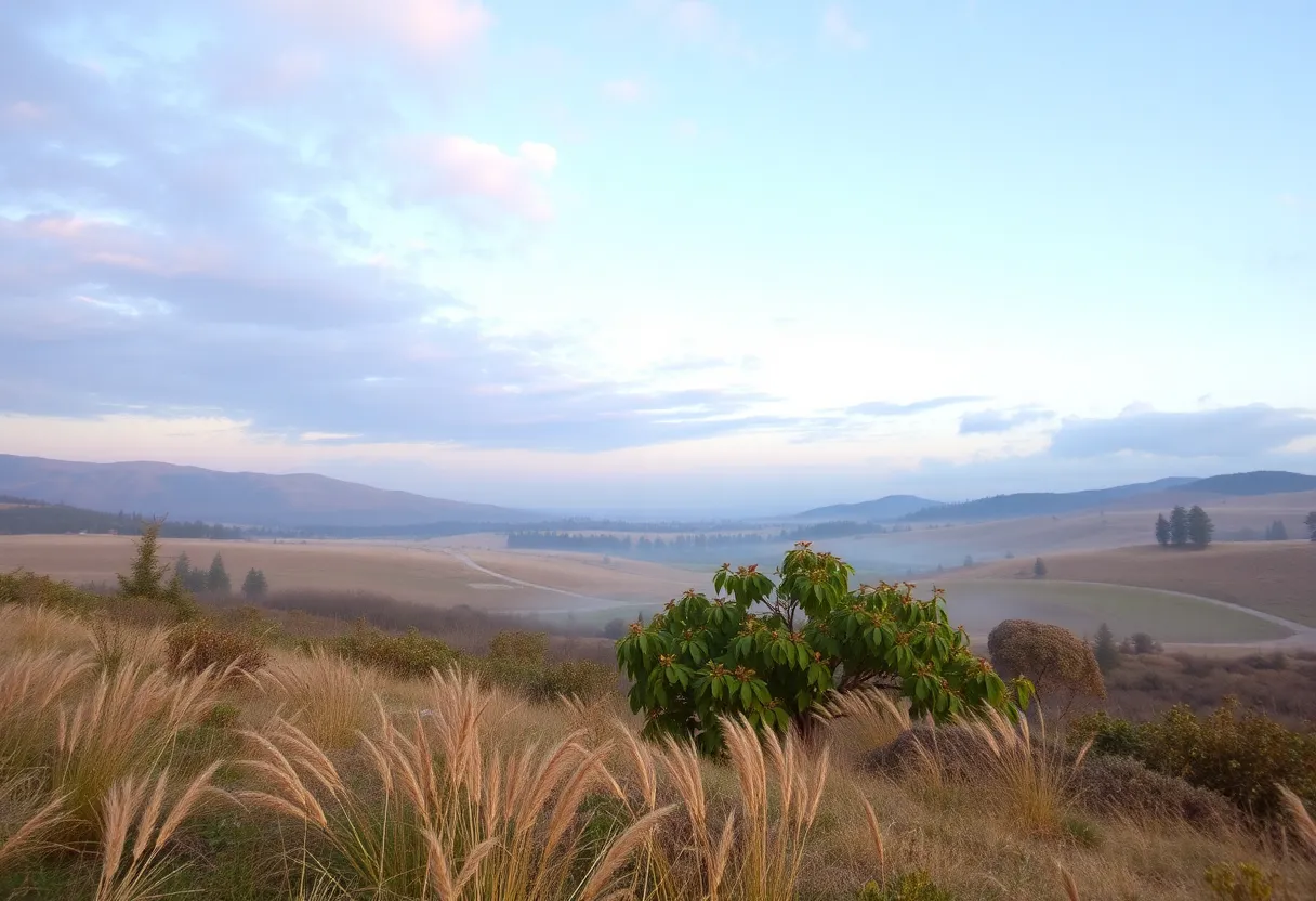 A serene landscape representing the memory of a beloved therapist and family man.