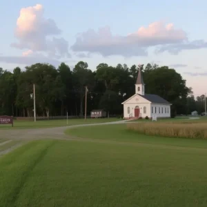 A landscape view of Pamplico, SC, symbolizing community mourning.