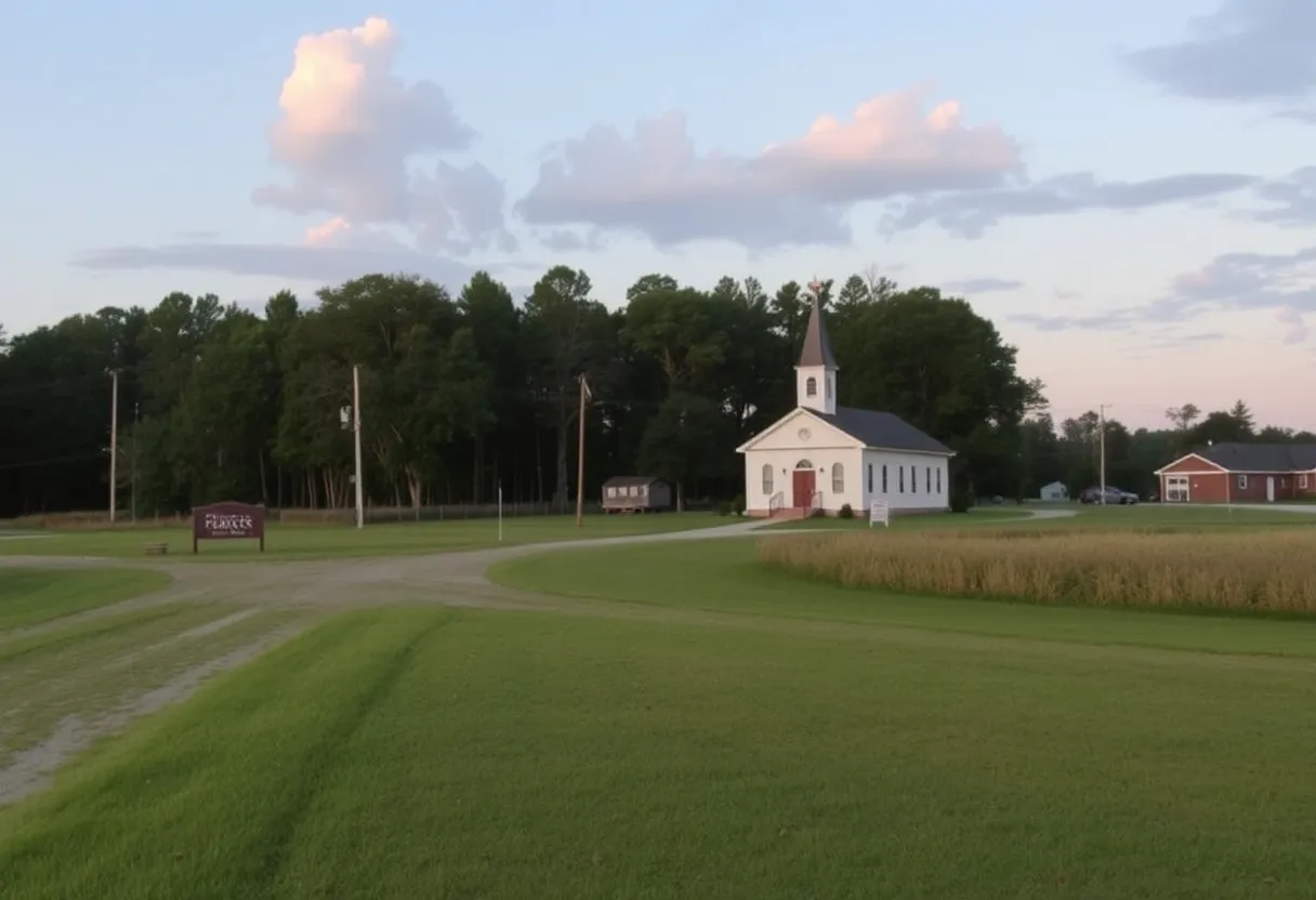 A landscape view of Pamplico, SC, symbolizing community mourning.