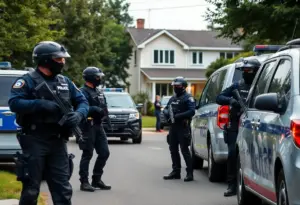SWAT team in action during a police operation in Pee Dee
