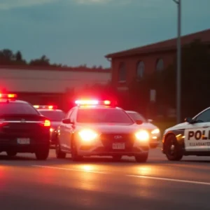 Police vehicles responding to a chase in Timmonsville