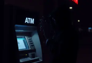 ATM with security breach indication