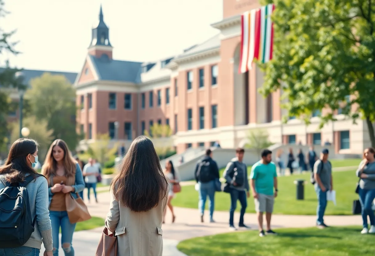 Students enjoying campus life at Clemson University