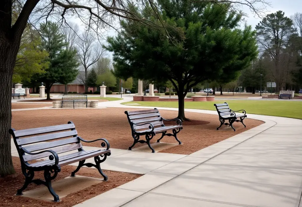 A peaceful park setting in Conway, SC for reflection.