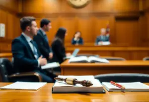 Courtroom representing legal decision on educational governance