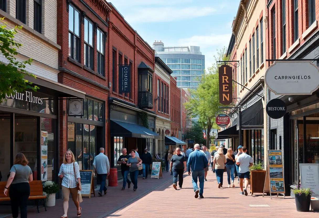 A lively downtown Florence with new businesses opening.