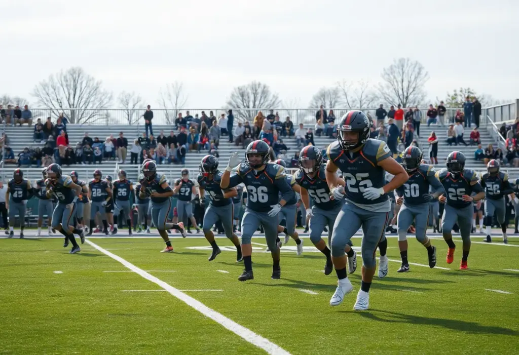 Florence-Carlton Falcons football game action