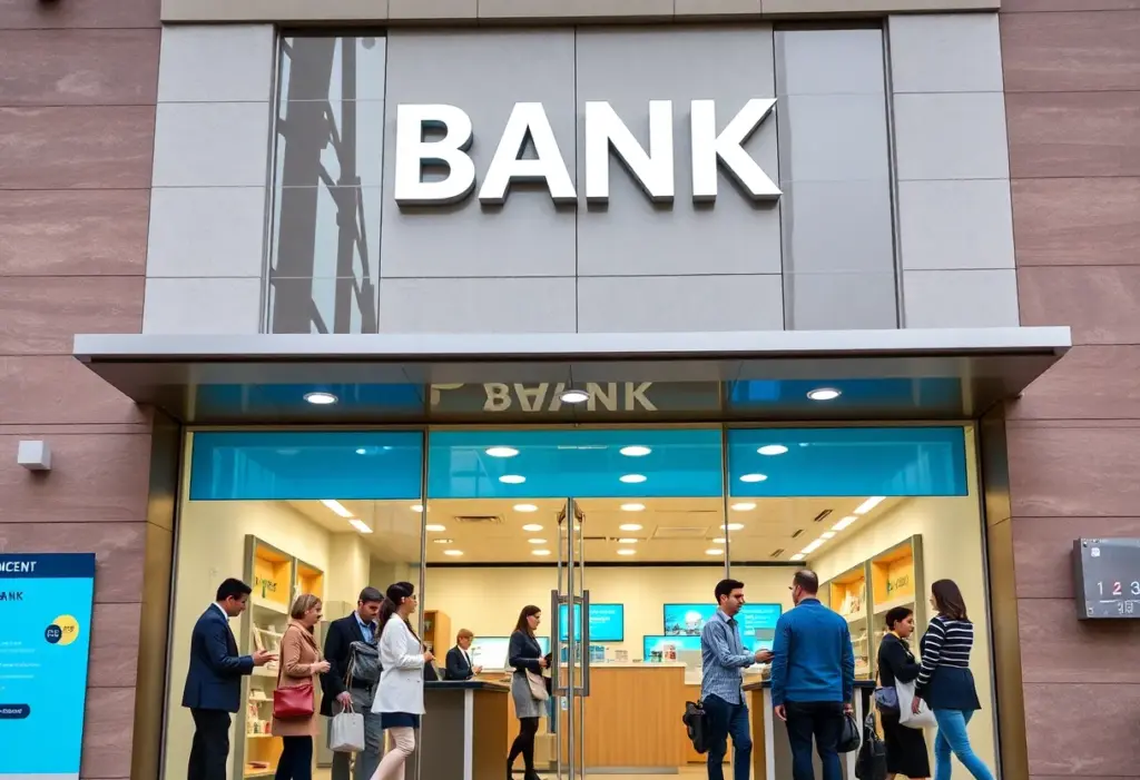 Modern bank branch of First Reliance Bancshares