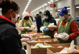 Community initiative providing meals for federal airport employees.