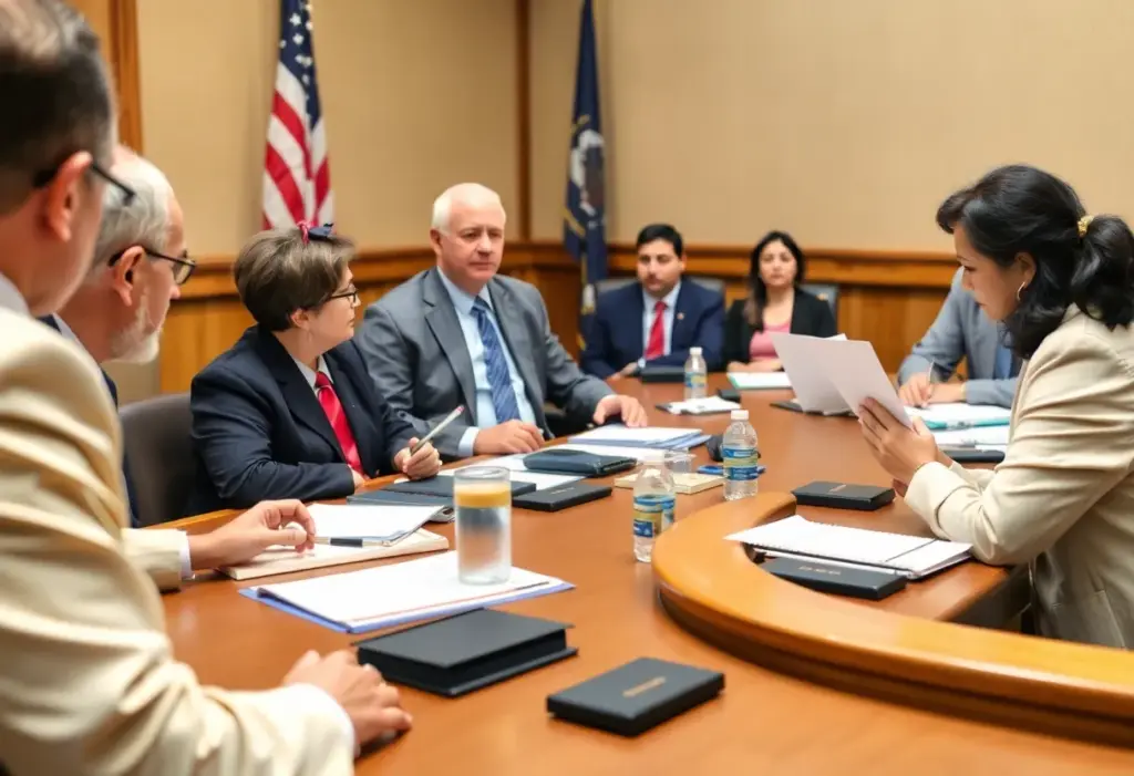 Florence County city council meeting discussing financial assistance