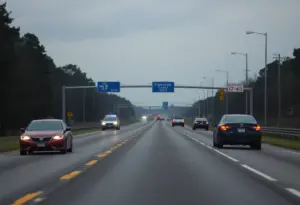 Police investigation at a highway in Florence County, SC