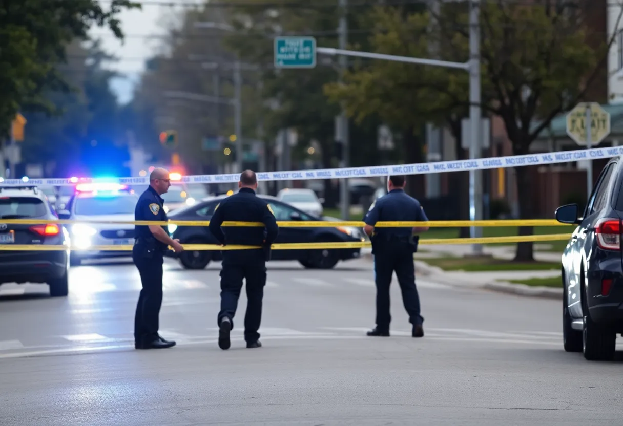 Police investigating a shooting scene in Florence County