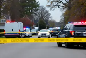 Scene of a police investigation after a shooting incident in Florence County
