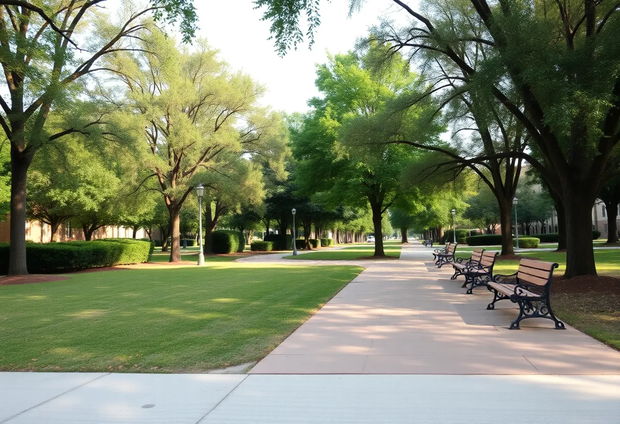 Community gathering in a park to honor police chief retirement