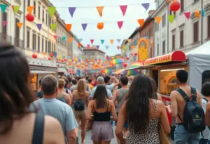 Celebration scene at the Pride Festival in Florence