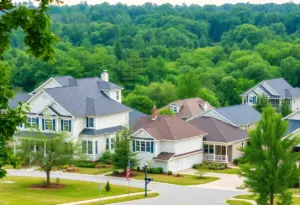 Suburban streets of Florence, South Carolina, reflecting housing market changes.