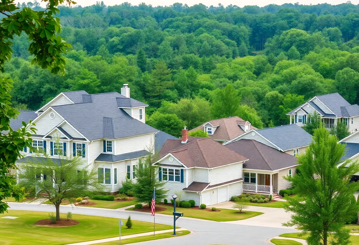 Suburban streets of Florence, South Carolina, reflecting housing market changes.