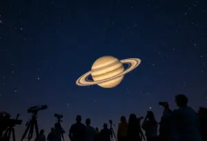 Attendees enjoying the FMU star party under a starry sky