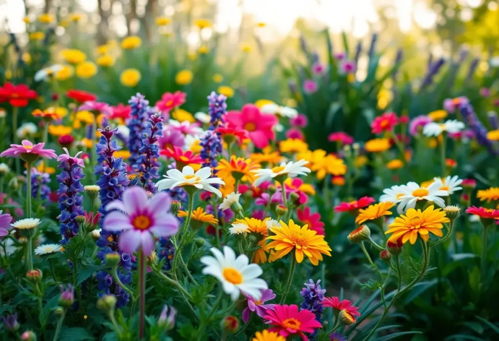 A colorful garden representing love and memories.