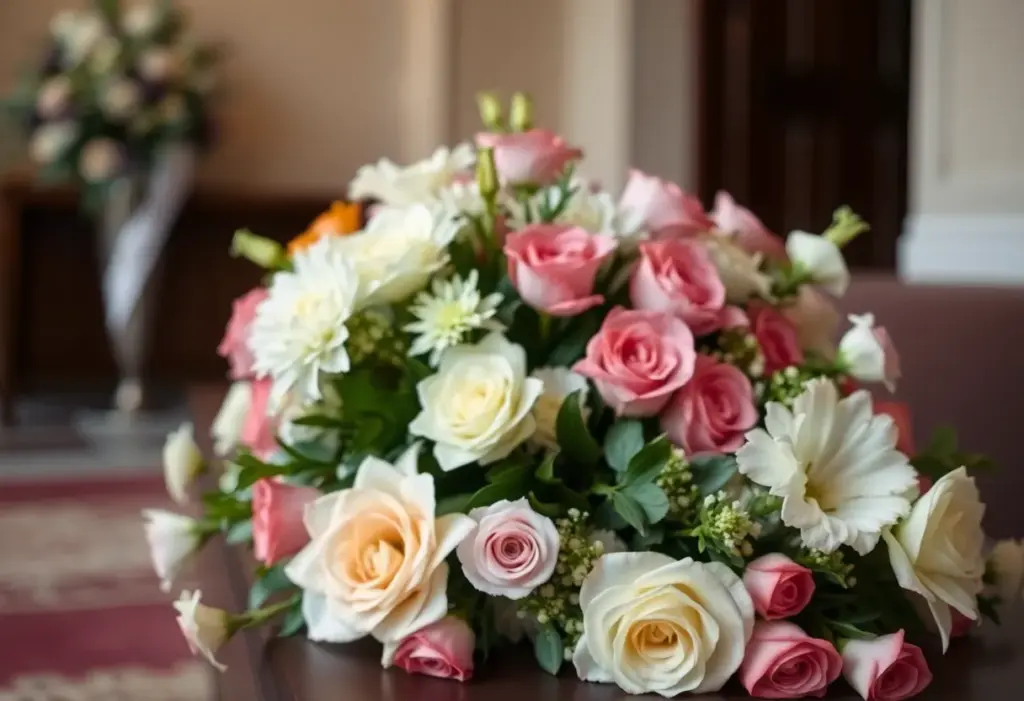 Floral arrangement for memorial service