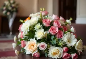 Floral arrangement for memorial service