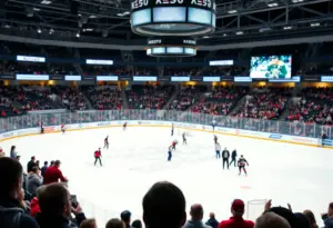 Fans enjoying a hockey game at the Pee Dee IceCats home rink