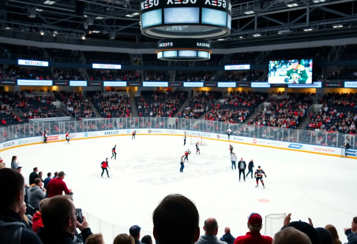 Fans enjoying a hockey game at the Pee Dee IceCats home rink