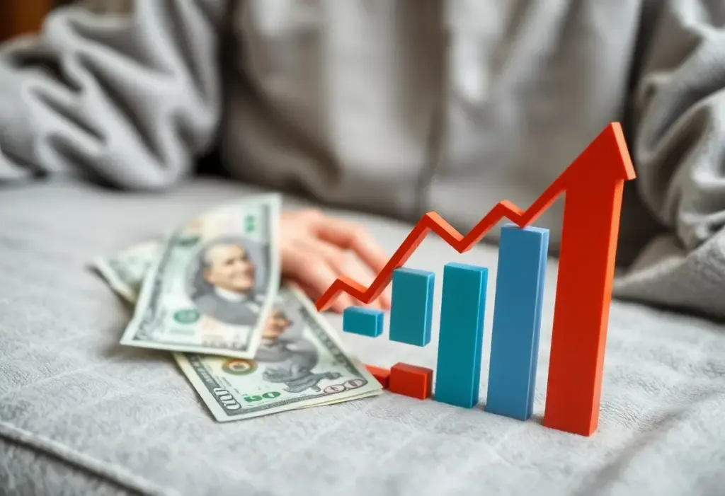 Graphic representing cost-of-living adjustments for Social Security recipients.