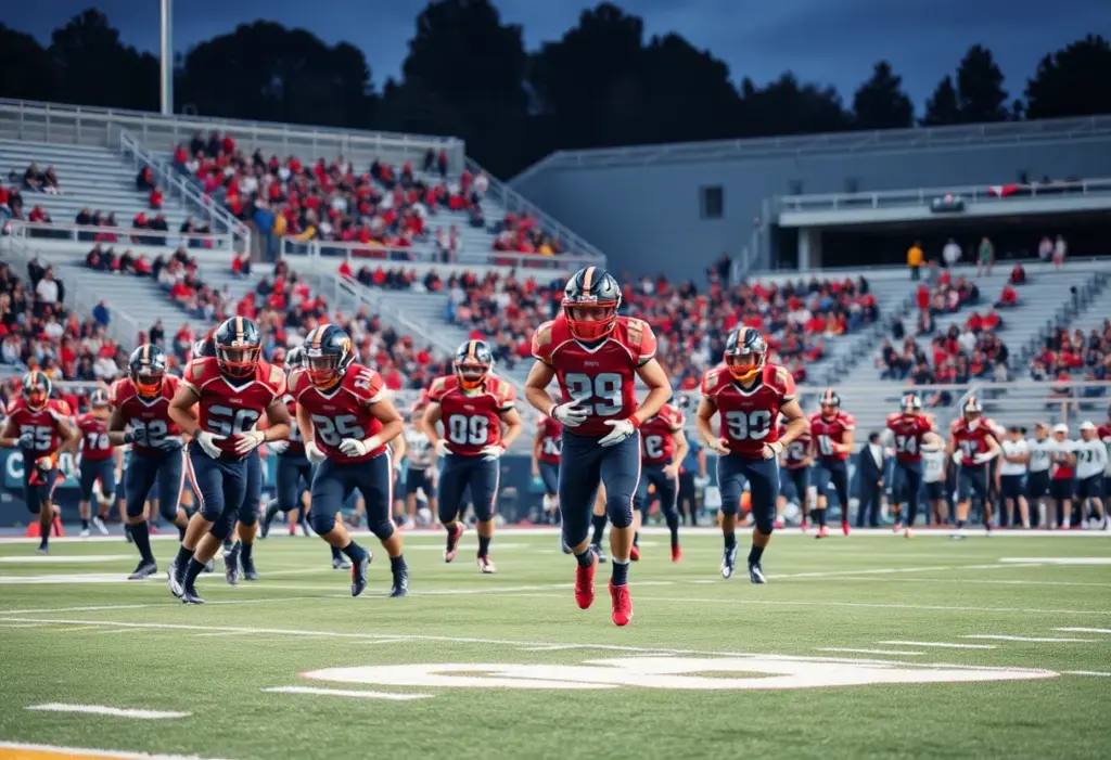 West Florence Knights celebrating their victory in a football game