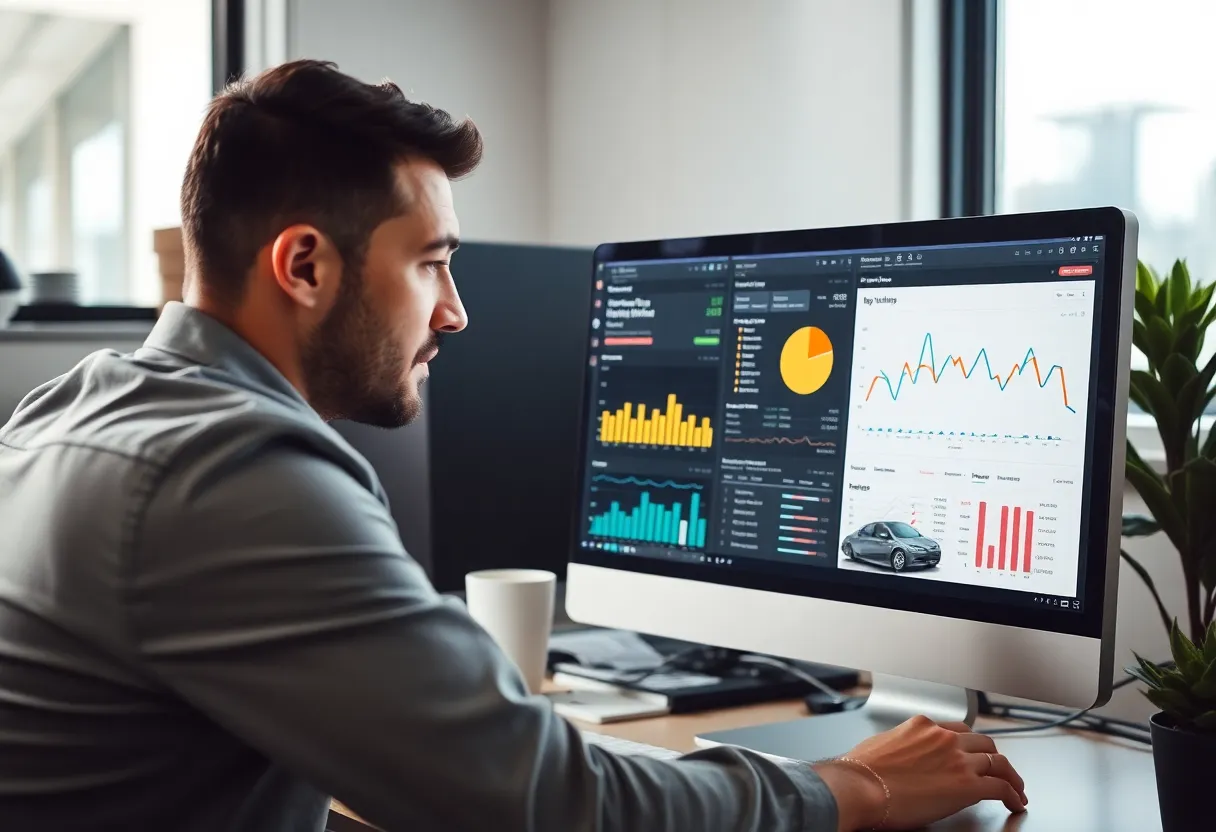 Marketer analyzing behavioral insights for digital marketing strategies.