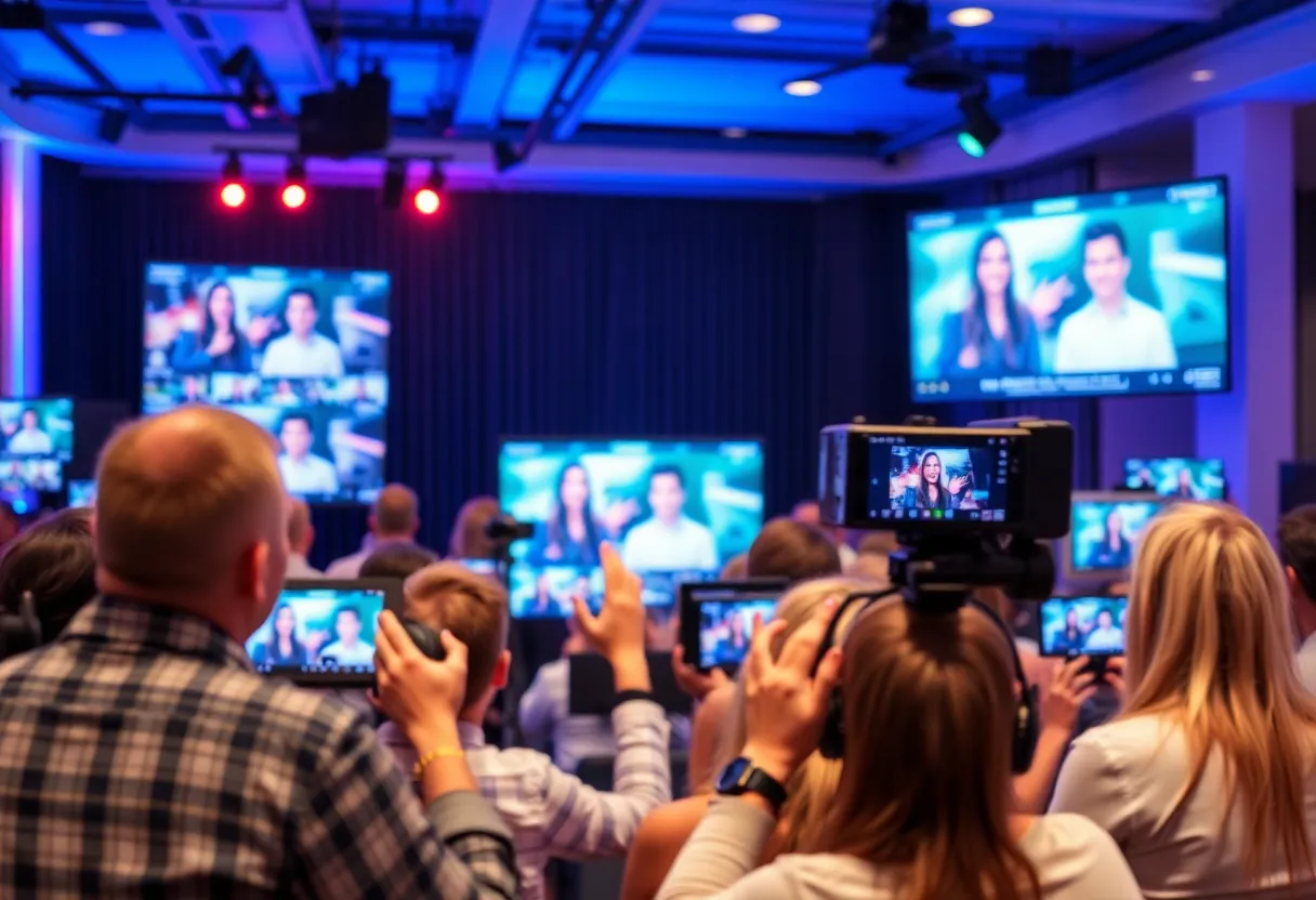 Live streaming event showcasing engaging digital marketing strategies.