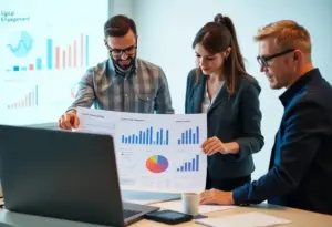 A marketing team reviewing behavioral insights for improved strategies.