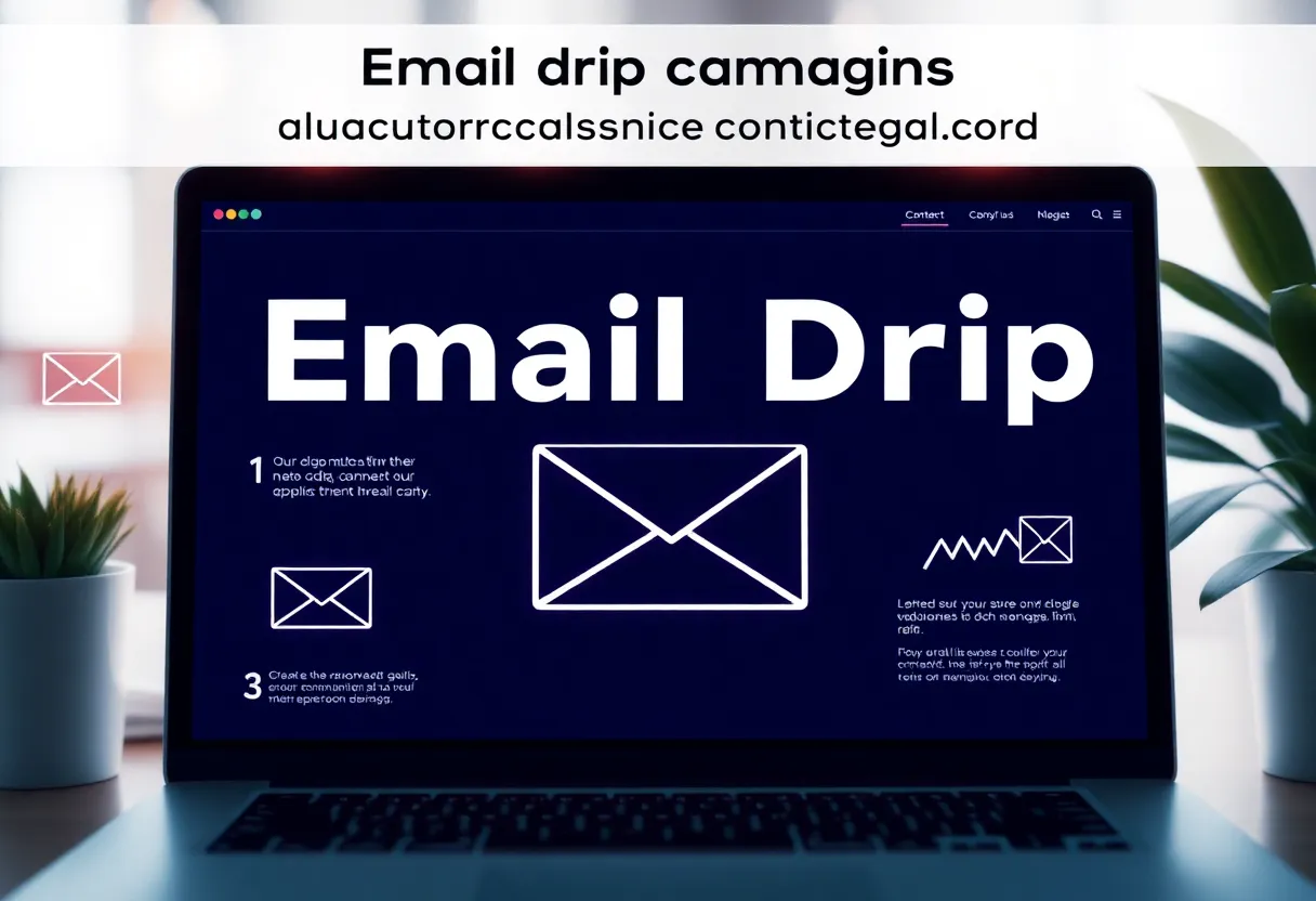 Visual representation of email drip campaigns supporting lead nurturing