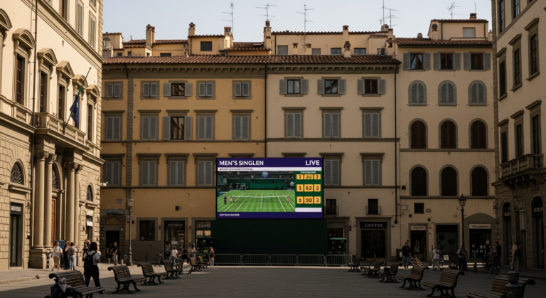 Florence Tennis Fans Track Wimbledon Men’s Singles Live Scores