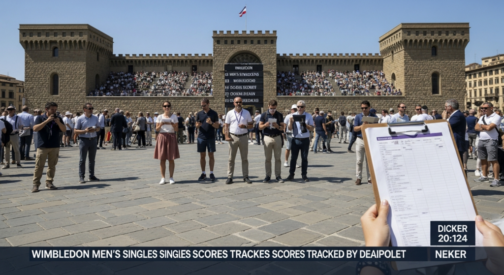Wimbledon Men’s Singles Scores Tracked by Tennis Fans in Florence