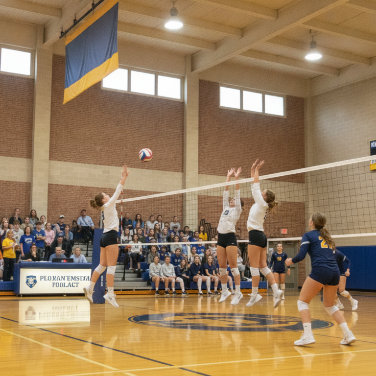 Knights, Bruins Face Off in Volleyball Match