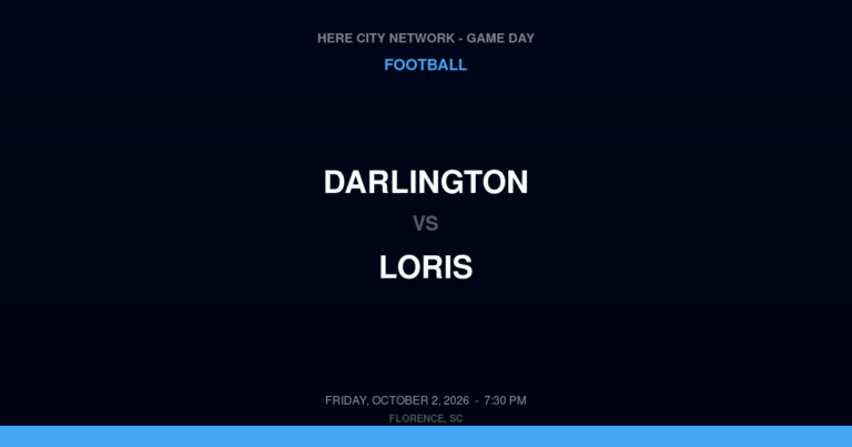 Darlington 20, Loris 21