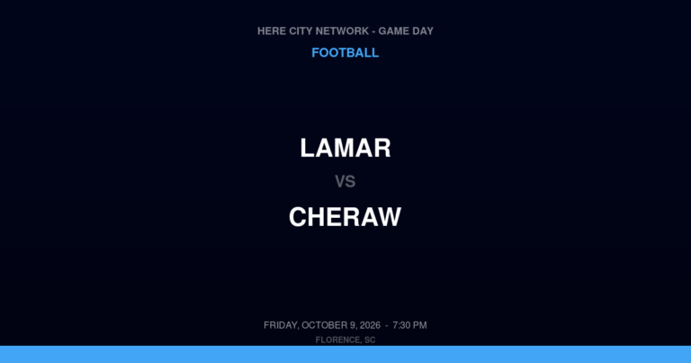 Lamar vs. Cheraw — Football Game Day — Cheraw, SC — Oct 9, 2026