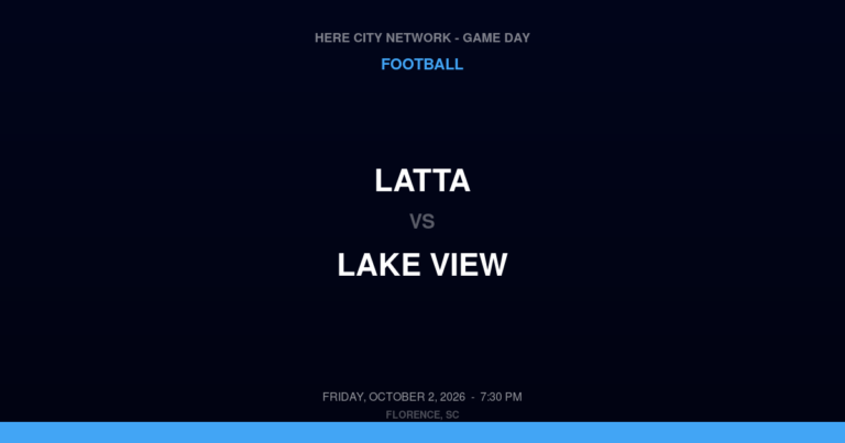 Latta vs. Lake View — Football Game Day — Lake View, SC — Oct 2, 2026