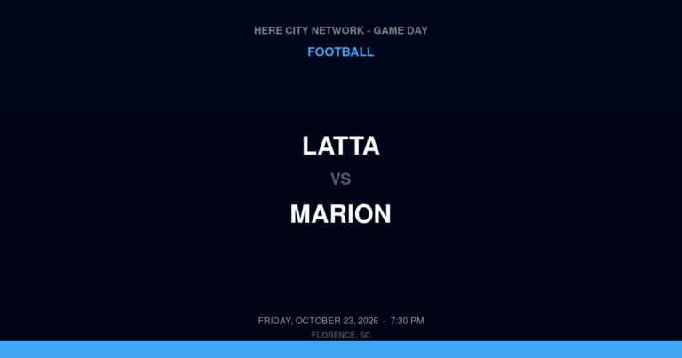 Latta vs. Marion — Football Game Day — Marion, SC — Oct 23, 2026