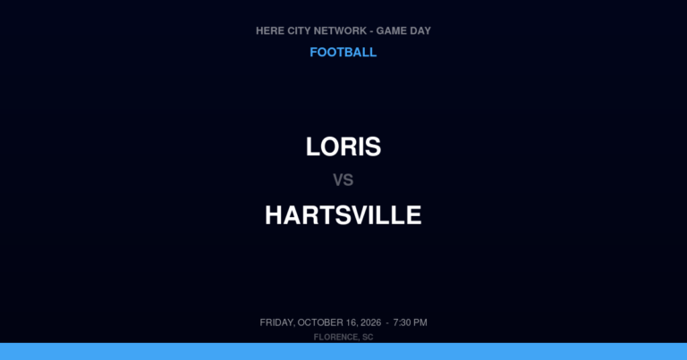 Loris vs. Hartsville — Football Game Day — Hartsville, SC — Oct 16, 2026