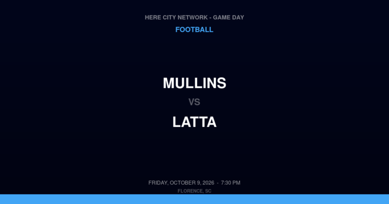 Mullins vs. Latta — Football Game Day — Latta, SC — Oct 9, 2026