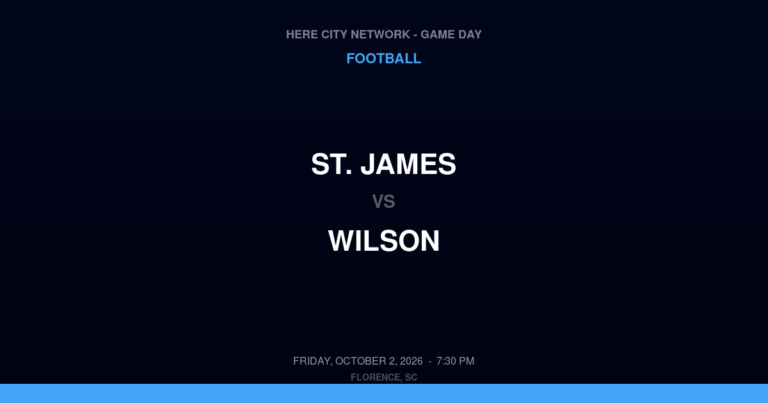 St. James vs. Wilson — Football Game Day — Florence, SC — Oct 2, 2026