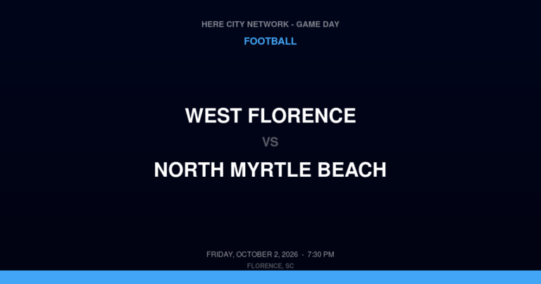 West Florence vs. North Myrtle Beach — Football Game Day — Little River, SC — Oct 2, 2026